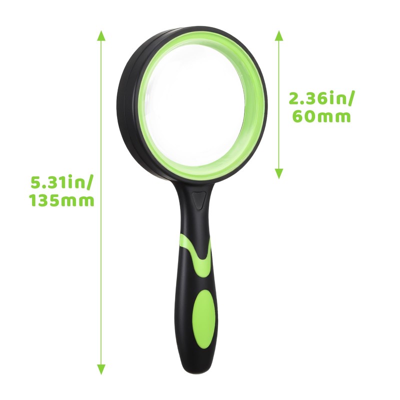 12 Pack 10X Magnifying Glass, 60mm Handheld Reading Magnifier for