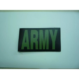 ARMY od green on black PCX PATCH 2 pack 3.5" x 2" WITH VELCRO® BRAND FASTENER