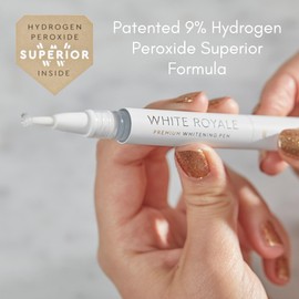 White Royale Premium Teeth Whitening Gel Pens with 9% Hydrogen Peroxide Superior Formula, Two 2ml Pens
