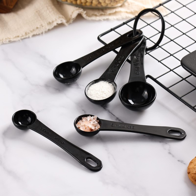 DOTINGHUX Measuring Spoons, Plastic Measuring Spoons Set with Egg Separator