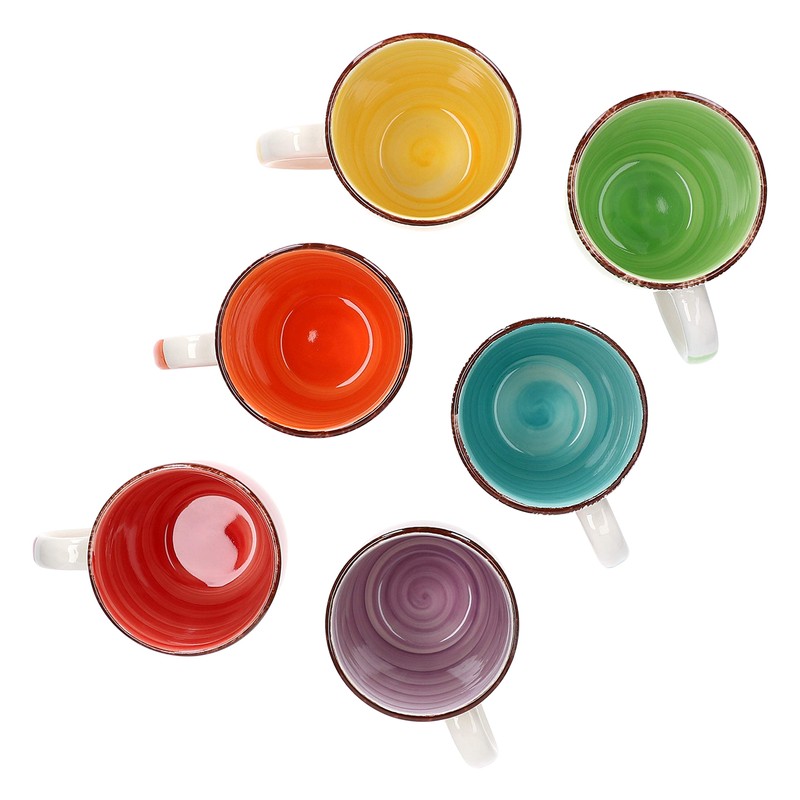 MamboCat, 6-piece. Coffee Cup Set Plain Colourful Tea Large Pot