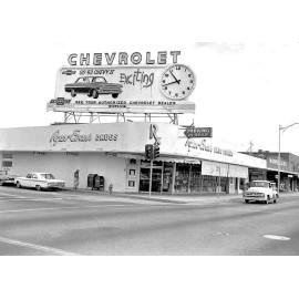 1963 CHEVY ll BILLBOARD SIGN ADVERTISING RYAN-EVANS DRUG STORE  5x7 REPRINT