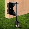 Lygoeege 2Inch Gate Wheel, 90lbs Capacity, Spring-Loaded Absorbing Solid Rubber