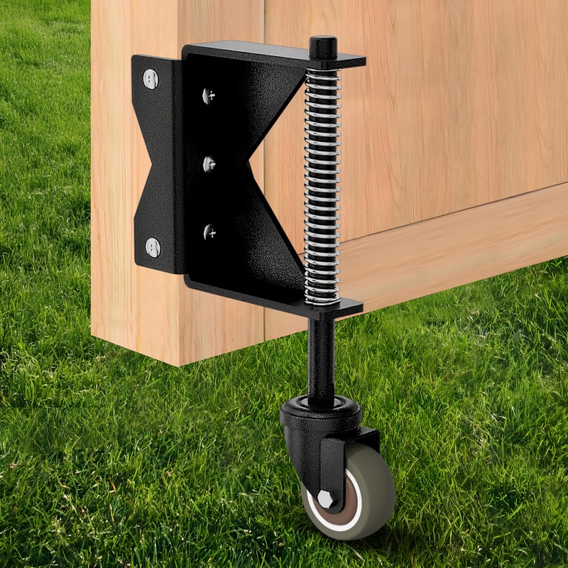 Lygoeege 2Inch Gate Wheel, 90lbs Capacity, Spring-Loaded Absorbing Solid Rubber