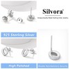 Silvora Silver Earring for Her Sparkly Initials J Studs Jewelry