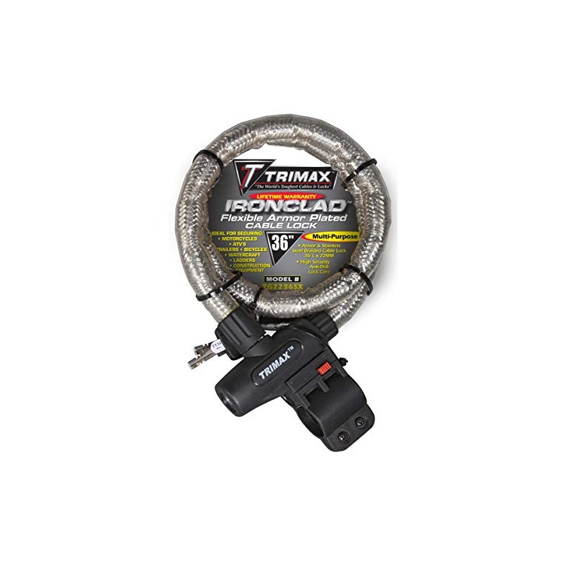 Trimax TG2236SX High Security Armor Plated Stainless Steel Locking Cable