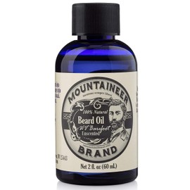 Beard Oil by Mountaineer Brand (2oz) | Barefoot (Unscented) | Premium 100% Natural Beard Conditioner