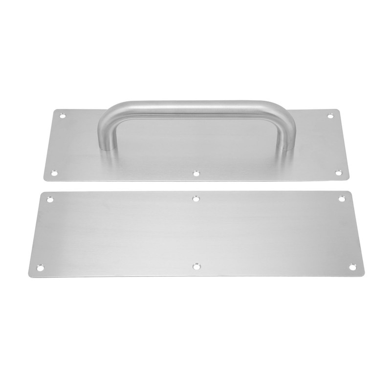 Pull Push Door Plate Handle with Screws 304 Stainless Steel