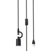 Aspen Creative 21043-1, One Plug Pendant Conversion Matte Black Swag