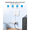 TROND Outlet Extender with 6 Inch Cord, Flat Plug Adapter
