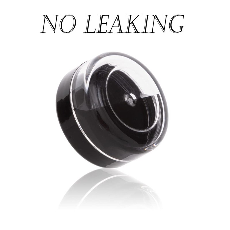 ZEJIA 10pcs Small Travel Containers, Black Sample Containers with Screw