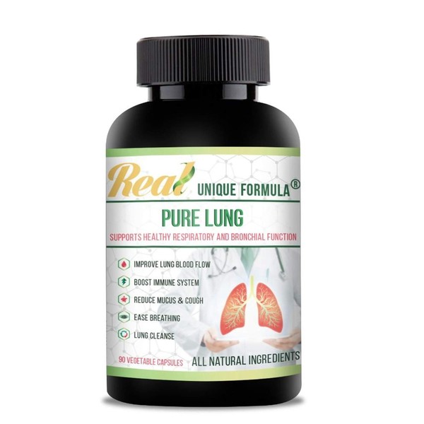 Top Lung Cleanse and Detox | Herbal Respiratory Supplement for Lung Support with Chaga Mushroom, Curcumin Turmeric, Honeysuckle Flower, Astragalus, Quercetin, Pomegranate