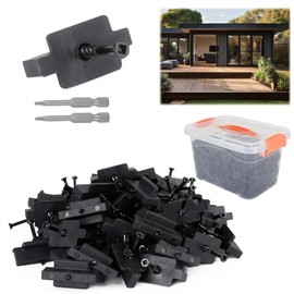 600PCS Hidden Fasteners Composite-Deck - Universal Nylon Composite Decking Fasteners T Clips
