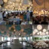 LIHAO Paper Lanterns, White Lanterns, Paper Lanterns, Pack of 10,