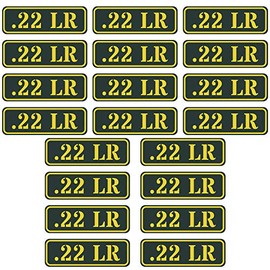 Aolamegs Ammo Can Vinyl Sticker Set Decal Label 9MM 5.56 7.62 12GA .22 .223 .308 .300 .380 .45 (20 Pack/.22LR)