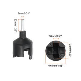 PATIKIL Electric Fence Insulator Screw-in Ring Insulator Wood Post Insulator Black for Farm Fencing Power Grid System 2 Set