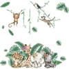 SMAOSTORE Forest Animals Elephant Monkey Vine Banana Leaf Sticker Stylish