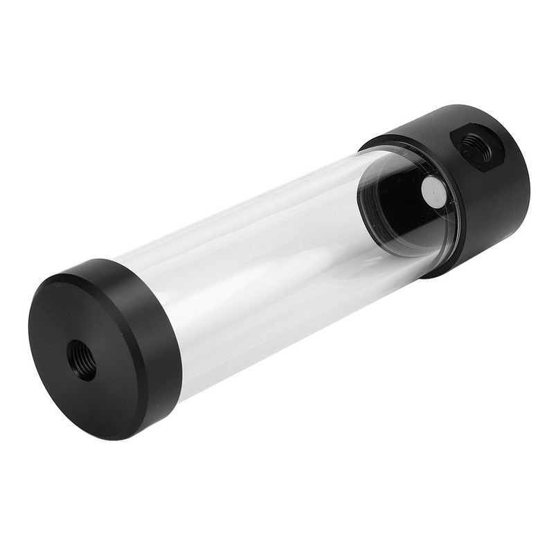 Computer Water Tank Cylindrical Transparent Sideout PC Cooling System 4‑Hole