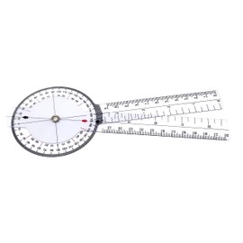 Goniometer Transparent Orthopedic Angle Ruler Plastic Goniometer 360 Degree for Body Measuring Tape Goniometer Protractor Ruler (8 Inch)