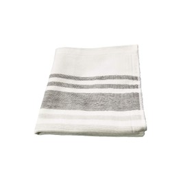 IPPINKA Senshu Japanese Towel, Ultra Soft, Quick-Drying, Two-Tone End Stripes, Grey (Wash/Face Towel)