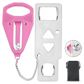 Portable Hotel Door Safety Lock - Travel Essentials for Women (Pink)