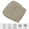 SecosAutoparts Tan Front Driver Side Bottom Perforated Microfiber Leather Seat