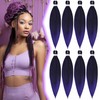 Abellee Pre Stretched Braiding Hair 26”, 8Packs Braiding Hair Pre