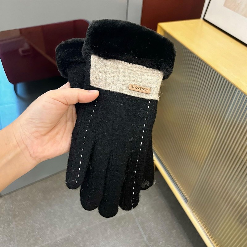 QUINTRA Warm Winter Cycling Gloves for Women, Velvety Thickened, Cold