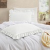 Cobedzy Ruffled Pillow Cases Set of 2, White Queen Pillow