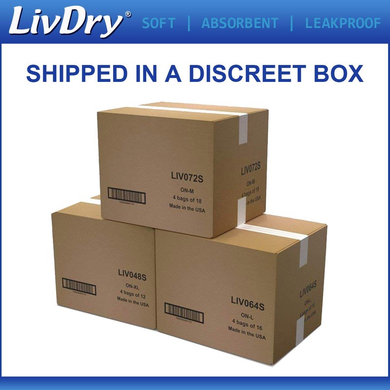 LivDry 2XL Overnight Adult Diapers for Women and Men, XXL