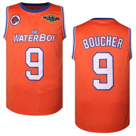 EETUG Bobby Boucher Basketball Jersey,9 The Waterboy Sandler Mud Dogs Bourbon Bowl 50th Anniversary Movie Basketball Jersey (Basketball 9 Orange,XX-Large)