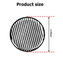 BESULEN Car Cup Holder Coaster, 2 PCS Carbon Fiber Non-Slip Embedded Coasters, Universal 2.75 Inch Cup Holder Insert Coaster Pad, Sports Racing Durable Drink Mat, Car Interior Accessories