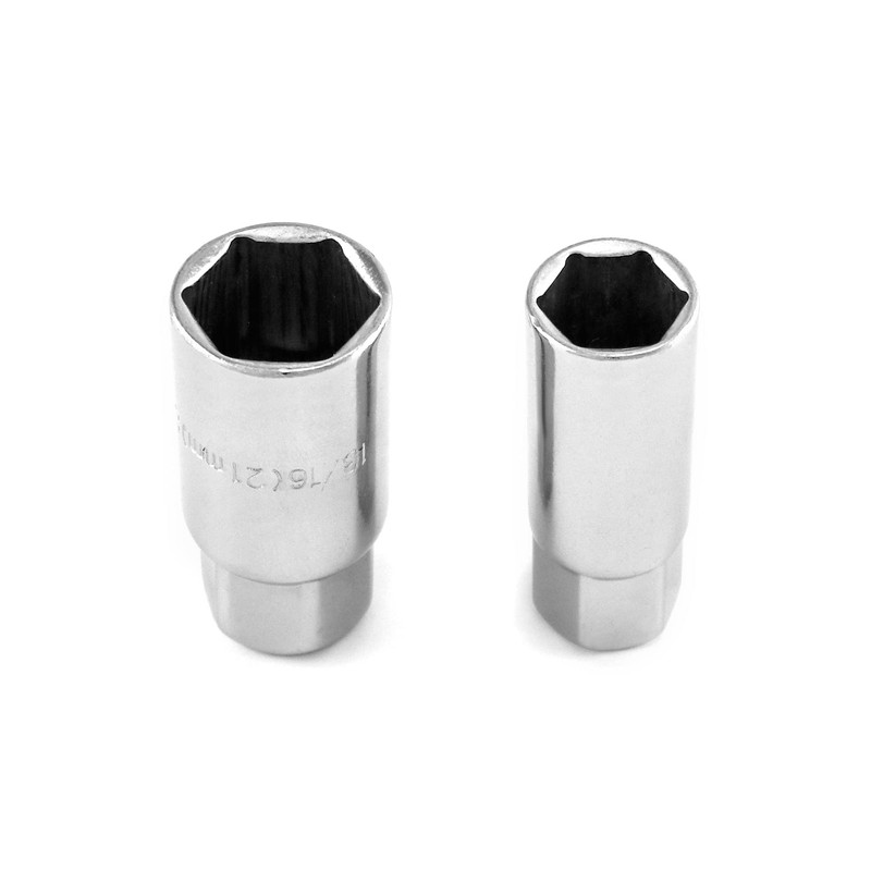 QWORK Spark Plug Socket Wrench, Universal,T-handle, 6mm (5/8") & 21mm