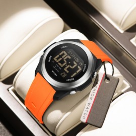 findtime Watches for Women Digital LED Back Light Watch Women with Dual Time Zone Display Countdown Alarm Stopwatch Ultra-Thin Colorful Wristwatch