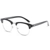 aisswzber Fashion Vintage Classic Semi-Rimless Half Frame Clear Lens Glasses