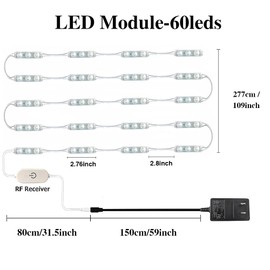 CUIHUAJIADE Hollywood Style Vanity Lights Kit, LED White 9ft Dimmable Mirror Lights,Vanity Lights for Mirror, Full Body Mirror, Vanity Mirror, Makeup Table & Bathroom Lighting(Mirror Not Include)