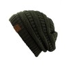 C.C Trendy - Gorro de punto trenzado grueso y suave