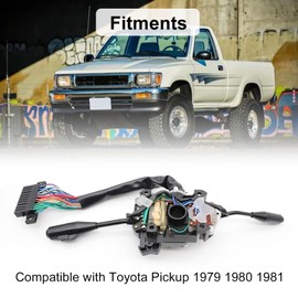 FZJDSD 8431010230 Turn Signal Combination Switch Compatible with Toyota Pickup 1979 1980 1981 Replace 8431010231 Steering Wheel Turn Signal Headlight Wiper Switch Assembly