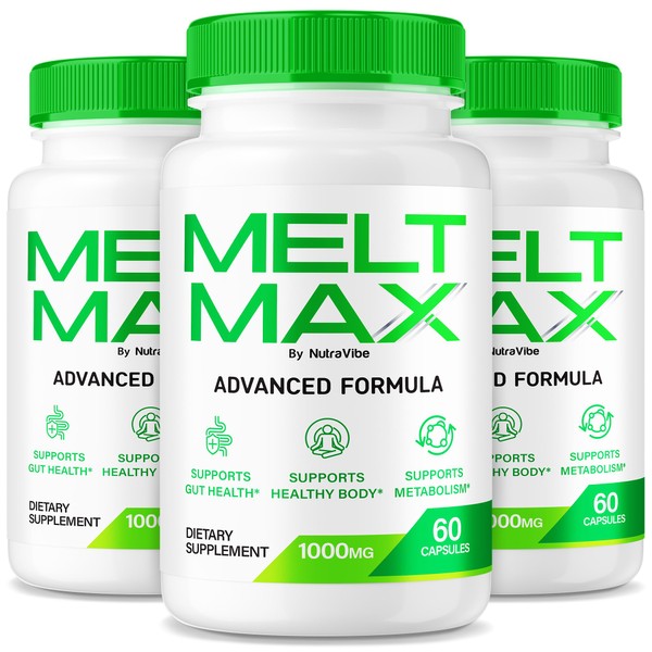 NutraVibe (3 Pack) Melt Max Capsules – Clean MeltMax Formula
