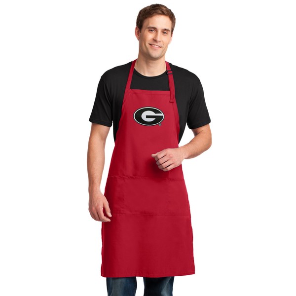 Large University of Georgia Mens Apron or Womens Aprons Top Georgia Bulldogs Gift for Him Red
