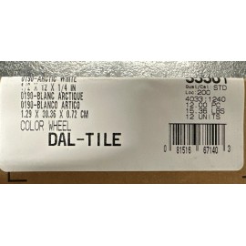 Daltile 24 Daltile Color Wheel 1/2 X 12 Jolly Ceramic Wall Tile Trim Pcs. Arctic White
