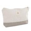 Two-Tone Cotton Toiletry Bag Large 30 x 6 x 18