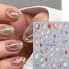 2 Sheets Gold Nail Stickers for Nail Art Bronzing Embossed