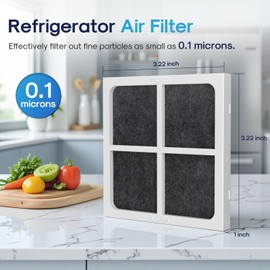 FrigiLife AF004 Replacement for LG LT120F Refrigerator Air Filter, Compatible with Kenmore Elite 469918, ADQ73214402, ADQ73214403, ADQ73214404, 4PACK