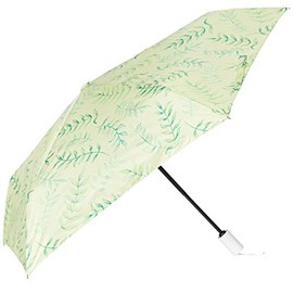Moonbat Umbrella, UV Treatment, ESTA (estaa) Safety Design Auto Open and Close Umbrella, Leaf Light Green, Women's, Japanese Ribs: 20.5 inches (52 cm), green (light green)