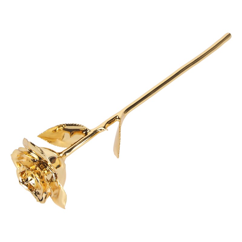 24K Gold Plated Rose Clear Texture Romantic Exquisite Long Lasting