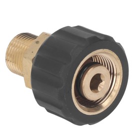 Pressure Washer Adapter Brass Pressure Washer Hose Adapter Connect Fittings 5000PSI Washing Machine Replacement Parts (Male G3/8 to Female M22 14mm)