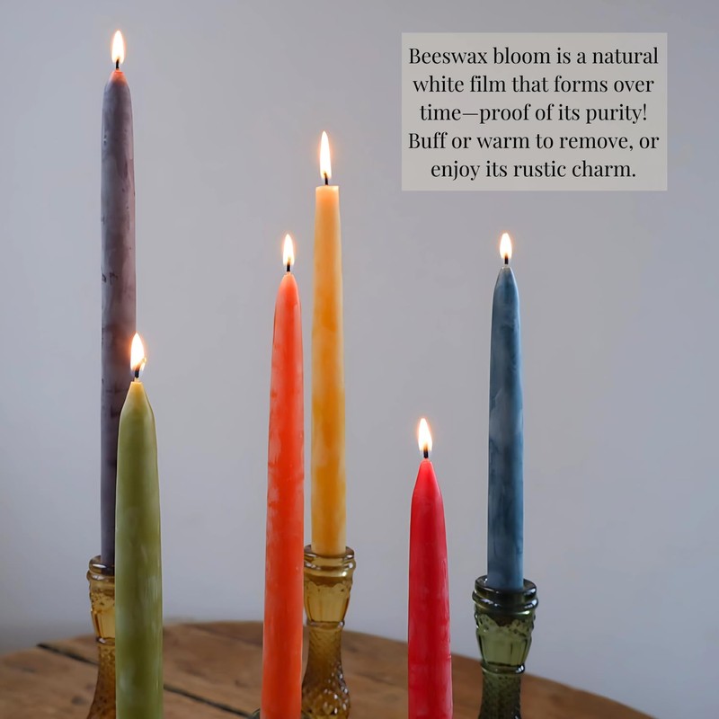 Candlestock Beeswax Taper Candles – Standard 7/8" Diameter, Pure 100%