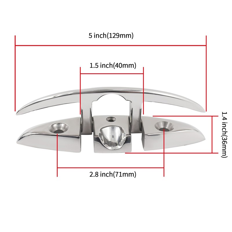 Laorde Boat Cleats 316 Stainless Steel Folding Dock Cleats 5