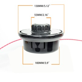 FUMHEUF Universal fit Trimmer Head Bump Feed Easy Load Weed Eater M10 x 1.25mm Thread Size for Most of Straight Shaft Strimmer String Parts Attachment